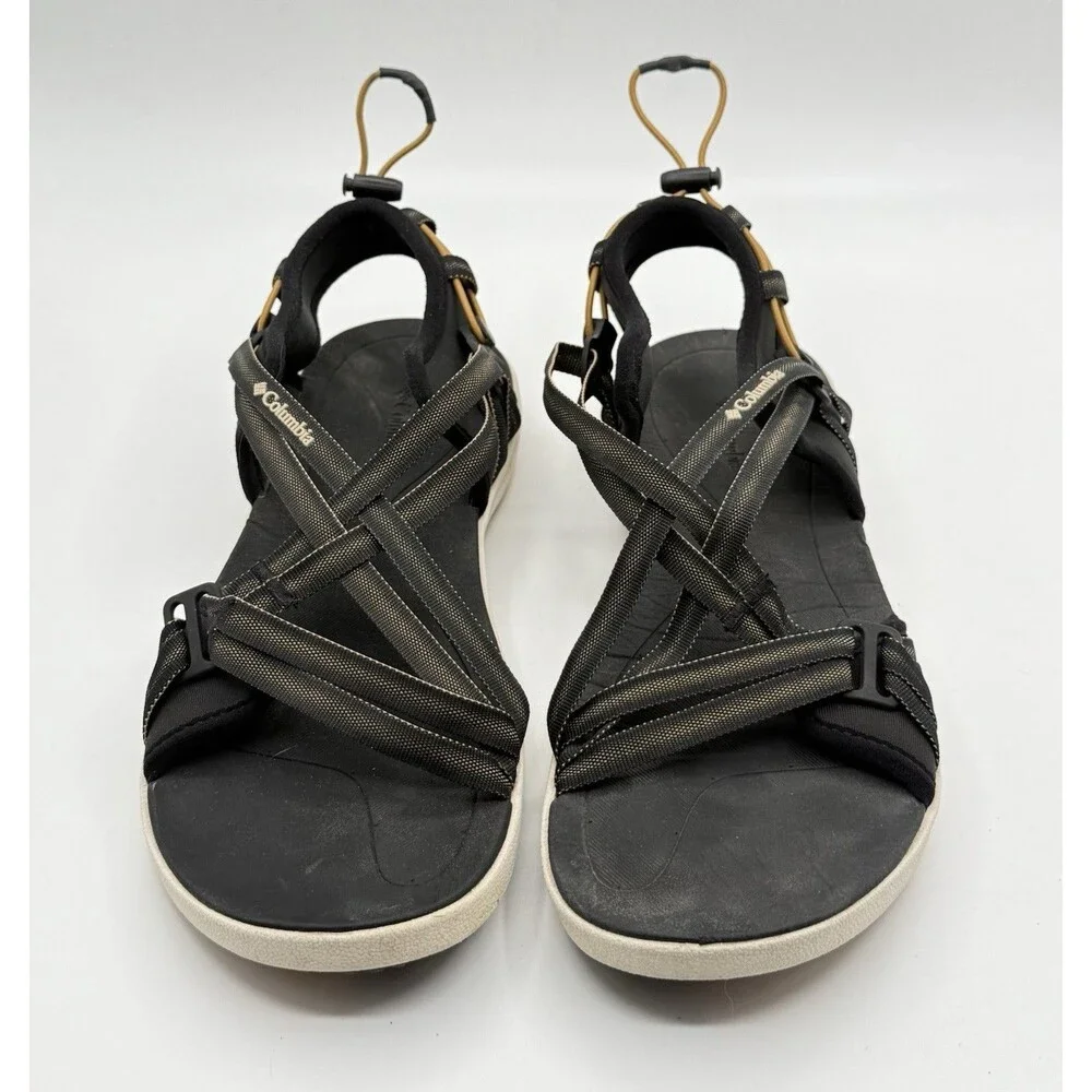 Columbia Black Women's Sport Sandal Size Strappy Outdoor Hiking‎ 10 Adjustable